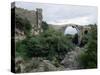 Bridge of Badia on River Fiora, of Etruscan Origin and Remodeled in Roman and Medieval Times-null-Stretched Canvas