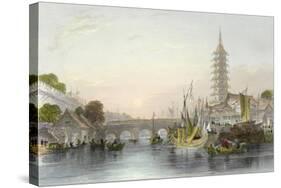 Bridge of Nanking-Thomas Allom-Stretched Canvas