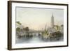 Bridge of Nanking-Thomas Allom-Framed Art Print