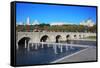 Bridge of Segovia, Fountains, Royal Palace and Cathedral of Nuestra Senora De La Almudena in Madrid-Paha_L-Framed Stretched Canvas