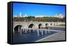 Bridge of Segovia, Fountains, Royal Palace and Cathedral of Nuestra Senora De La Almudena in Madrid-Paha_L-Framed Stretched Canvas
