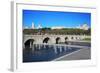 Bridge of Segovia, Fountains, Royal Palace and Cathedral of Nuestra Senora De La Almudena in Madrid-Paha_L-Framed Photographic Print