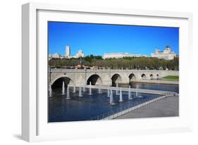 Bridge of Segovia, Fountains, Royal Palace and Cathedral of Nuestra Senora De La Almudena in Madrid-Paha_L-Framed Photographic Print
