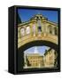 Bridge of Sighs and the Sheldonian Theatre, Oxford, Oxfordshire, England, UK-Philip Craven-Framed Stretched Canvas