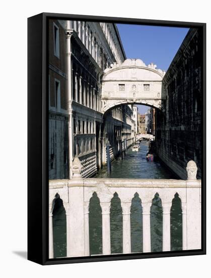 Bridge of Sighs Crossing Rio Del Palazzo, Venice, Veneto, Italy-Sergio Pitamitz-Framed Stretched Canvas