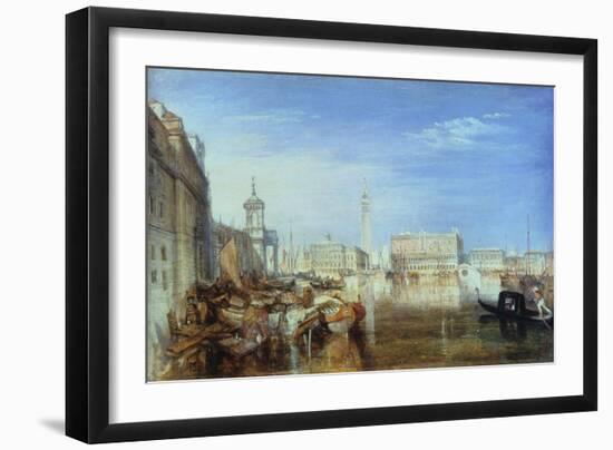 Bridge of Sighs, Ducal Palace and Custom-House, Venice: Canaletti Painting, 1833-J. M. W. Turner-Framed Giclee Print