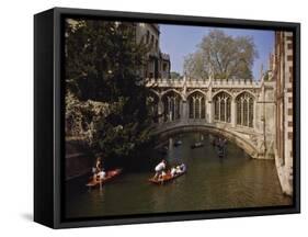 Bridge of Sighs over the River Cam at St. John's College, Cambridge, Cambridgeshire, England, UK-Nigel Blythe-Framed Stretched Canvas