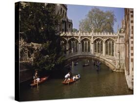 Bridge of Sighs over the River Cam at St. John's College, Cambridge, Cambridgeshire, England, UK-Nigel Blythe-Stretched Canvas