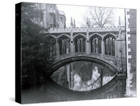 Bridge of Sighs, St. Johns College, Crossing the River Cam in Cambridge, March 1974-null-Stretched Canvas