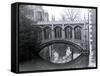 Bridge of Sighs, St. Johns College, Crossing the River Cam in Cambridge, March 1974-null-Framed Stretched Canvas