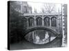 Bridge of Sighs, St. Johns College, Crossing the River Cam in Cambridge, March 1974-null-Stretched Canvas