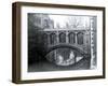 Bridge of Sighs, St. Johns College, Crossing the River Cam in Cambridge, March 1974-null-Framed Photographic Print