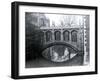 Bridge of Sighs, St. Johns College, Crossing the River Cam in Cambridge, March 1974-null-Framed Photographic Print