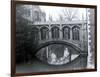 Bridge of Sighs, St. Johns College, Crossing the River Cam in Cambridge, March 1974-null-Framed Photographic Print