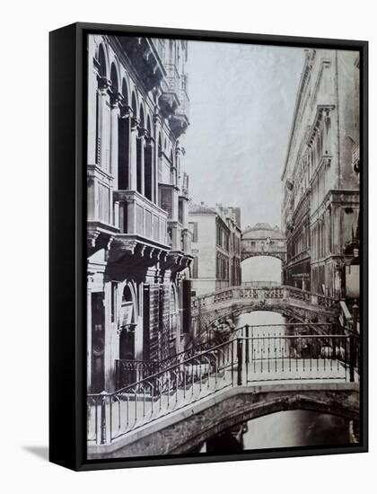 Bridge of Sighs, Venice, C.1870-Carlo Naya-Framed Stretched Canvas