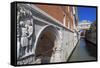 Bridge of Sighs with Doge's Palace, Venice, UNESCO World Heritage Site, Veneto, Italy, Europe-Hans-Peter Merten-Framed Stretched Canvas