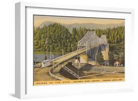 Bridge of the Gods, Cascade Locks-null-Framed Art Print
