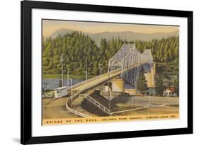 Bridge of the Gods, Cascade Locks-null-Framed Art Print