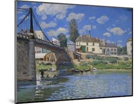 Bridge of Villeneuve-La-Garenne-Alfred Sisley-Mounted Art Print