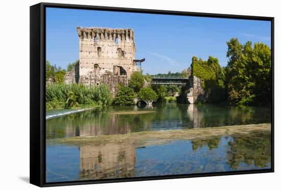 Bridge of Visconti Family Dating from 1393-Nico-Framed Stretched Canvas