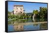 Bridge of Visconti Family Dating from 1393-Nico-Framed Stretched Canvas