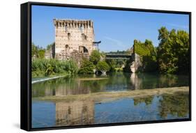 Bridge of Visconti Family Dating from 1393-Nico-Framed Stretched Canvas