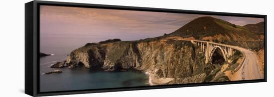 Bridge on a Hill, Bixby Bridge, Big Sur, California, USA-null-Framed Stretched Canvas