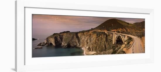 Bridge on a Hill, Bixby Bridge, Big Sur, California, USA-null-Framed Photographic Print