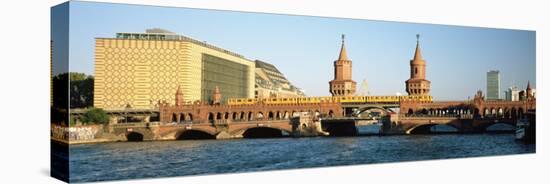 Bridge on a River, Oberbaum Brucke, Berlin, Germany-null-Stretched Canvas