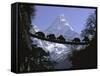 Bridge on Ama Dablam, Nepal-Michael Brown-Framed Stretched Canvas