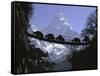 Bridge on Ama Dablam, Nepal-Michael Brown-Framed Stretched Canvas