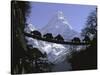 Bridge on Ama Dablam, Nepal-Michael Brown-Stretched Canvas