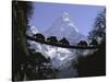 Bridge on Ama Dablam, Nepal-Michael Brown-Stretched Canvas