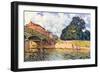 Bridge on Hampton Court-Alfred Sisley-Framed Art Print