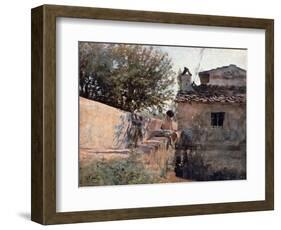 Bridge on the Affrico in Piagentina, 1863-1864-Telemaco Signorini-Framed Giclee Print