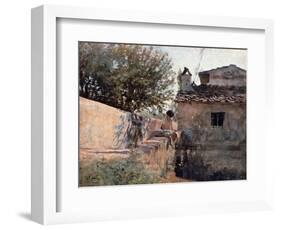 Bridge on the Affrico in Piagentina, 1863-1864-Telemaco Signorini-Framed Giclee Print