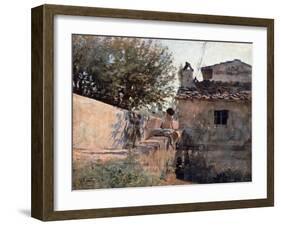 Bridge on the Affrico in Piagentina, 1863-1864-Telemaco Signorini-Framed Giclee Print