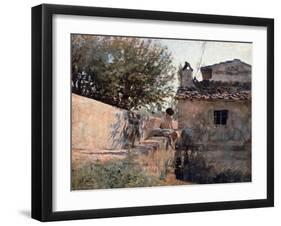 Bridge on the Affrico in Piagentina, 1863-1864-Telemaco Signorini-Framed Giclee Print