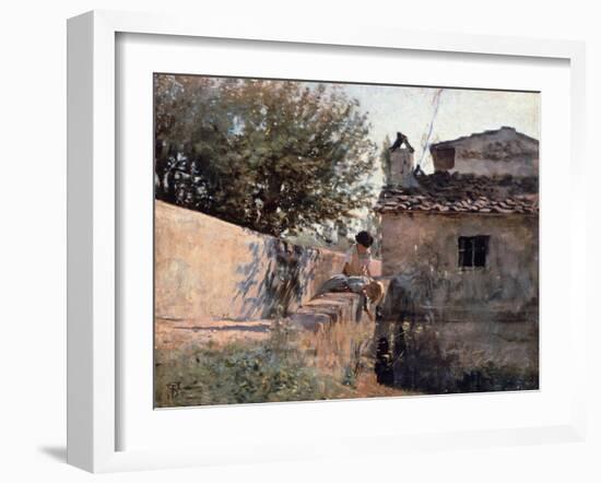 Bridge on the Affrico in Piagentina, 1863-1864-Telemaco Signorini-Framed Giclee Print