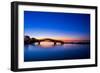 Bridge on the Ionian Island of Lefkas Greece at Sunset-Remy Musser-Framed Photographic Print