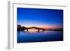 Bridge on the Ionian Island of Lefkas Greece at Sunset-Remy Musser-Framed Photographic Print