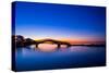 Bridge on the Ionian Island of Lefkas Greece at Sunset-Remy Musser-Stretched Canvas