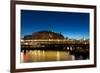 Bridge on the River in the Night Hamburg-Wlad74-Framed Photographic Print