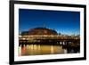 Bridge on the River in the Night Hamburg-Wlad74-Framed Photographic Print