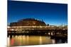 Bridge on the River in the Night Hamburg-Wlad74-Mounted Photographic Print