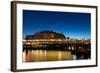 Bridge on the River in the Night Hamburg-Wlad74-Framed Photographic Print