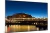 Bridge on the River in the Night Hamburg-Wlad74-Mounted Photographic Print