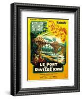 Bridge on the River Kwai, French Movie Poster, 1958-null-Framed Art Print