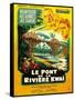 Bridge on the River Kwai, French Movie Poster, 1958-null-Framed Stretched Canvas