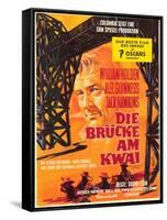 Bridge on the River Kwai, German Movie Poster, 1958-null-Framed Stretched Canvas